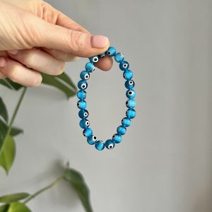 Light Blue Evil Eye Protection Bracelet