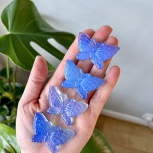Blue Opalite Crystal Butterfly Carving