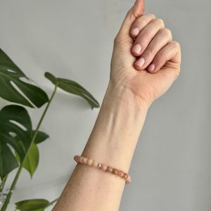 Sunstone Crystal Healing Bracelet With Sterling Silver