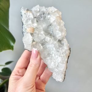 Apophyllite With Peach Stilbite Flat Bed Crystal Cluster