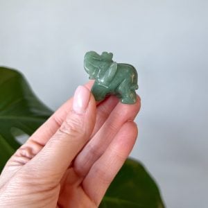 Green Aventurine Crystal Elephant Healing Crystal Carving