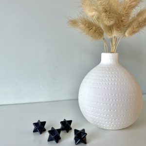 Blue Goldstone Merkaba Crystal Star Carvings