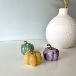 Crystal Pumpkins Handcarved Halloween Decor