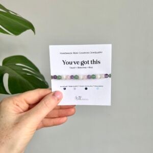 Handmade "You’ve Got This" Crystal Bracelet
