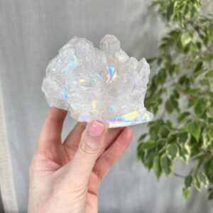 Angel Aura Quartz Standing Cluster Iridescent Crystal Décor