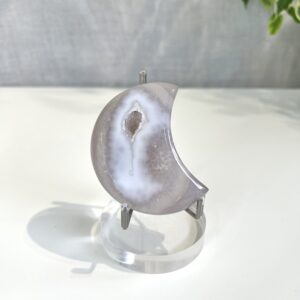 Agate Crescent Moon, Crystal Moon Home Décor- F